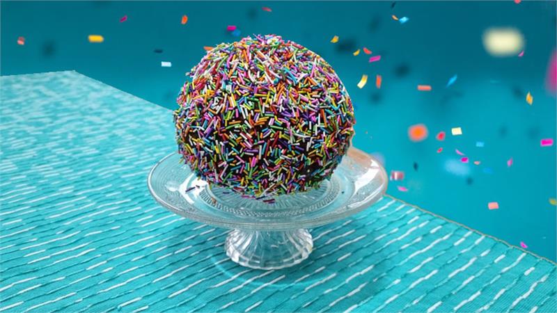 עוגת כדור שוקולד ליום הולדת, עוגת שוקולד בצורת כדור