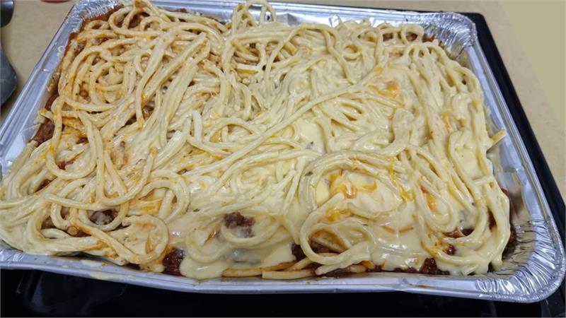 פשטידת פסטה בוקטיני ובשר טחון הכי קלה להכנה