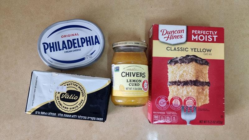 עוגת גבינה עם קרם לימון מ-4 מרכיבים בלבד