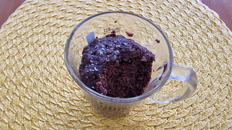 עוגת מאג שוקולד קמח בננה ירוקה, עוגת שוקולד קמח בננה ירוקה בספל מוכנה ב-5 דקות עבודה