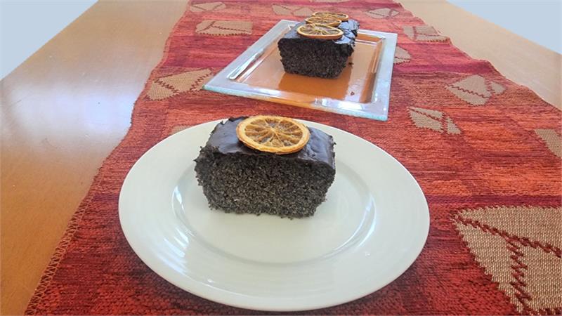 עוגת פרג עם קמח בננה ירוקה הכי טעימה וקלה להכנה 