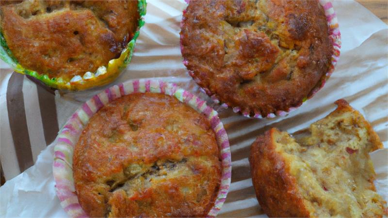 קאפקייקס בננות עם קמח בננה ירוקה ללא גלוטן וטעים טעים