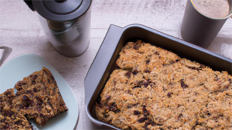 בראוניז שיבולת שועל עם חמאת אגוזים ב-5 דקות עבודה