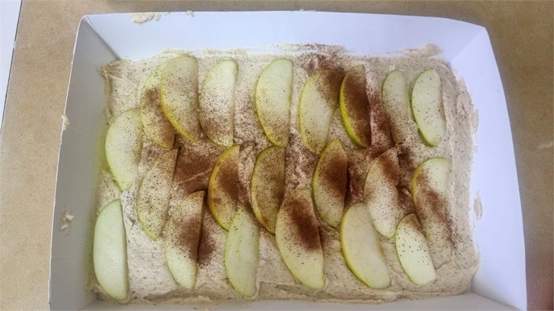 עוגת תפוחים הכי קלה להכנה בתבנית מרובעת 