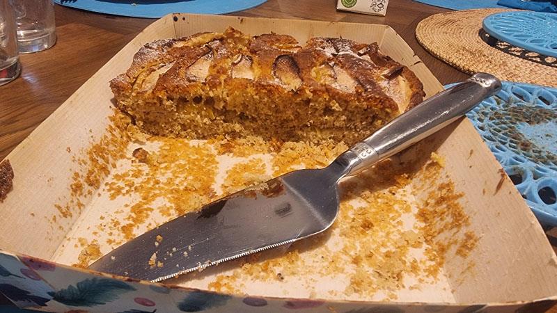 עוגת תפוחים הכי קלה להכנה בתבנית מרובעת 