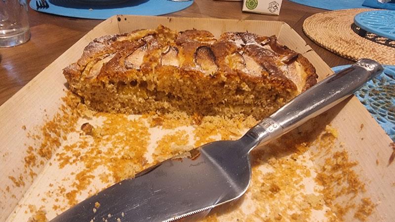 עוגת תפוחים הכי קלה להכנה בתבנית מרובעת 