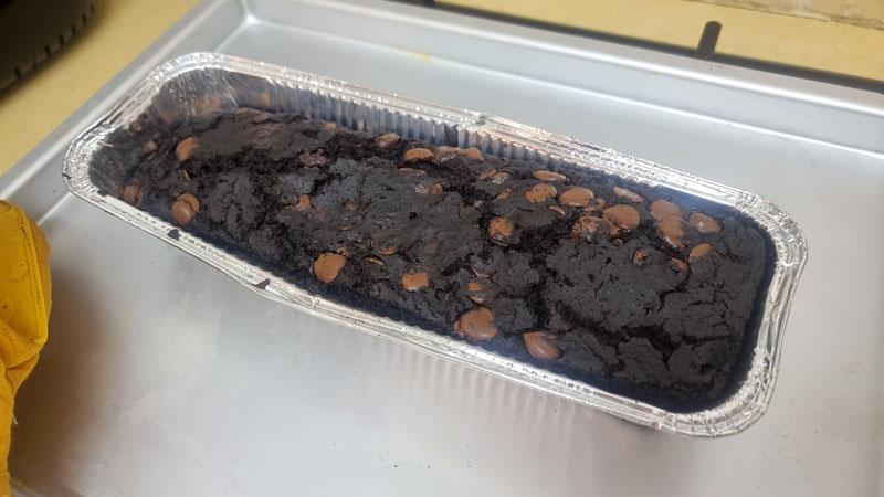 עוגת שוקולד קמח בננה ירוקה קקאו ושוקולד צ'יפס