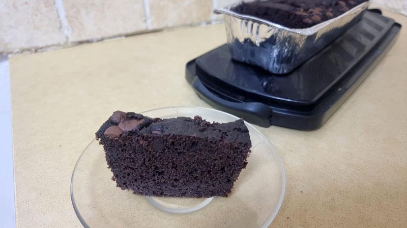 עוגת שוקולד קמח בננה ירוקה קקאו ושוקולד צ'יפס