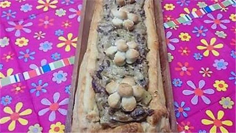 בצק עלים עם גבינת ברי פטריות וכרישה