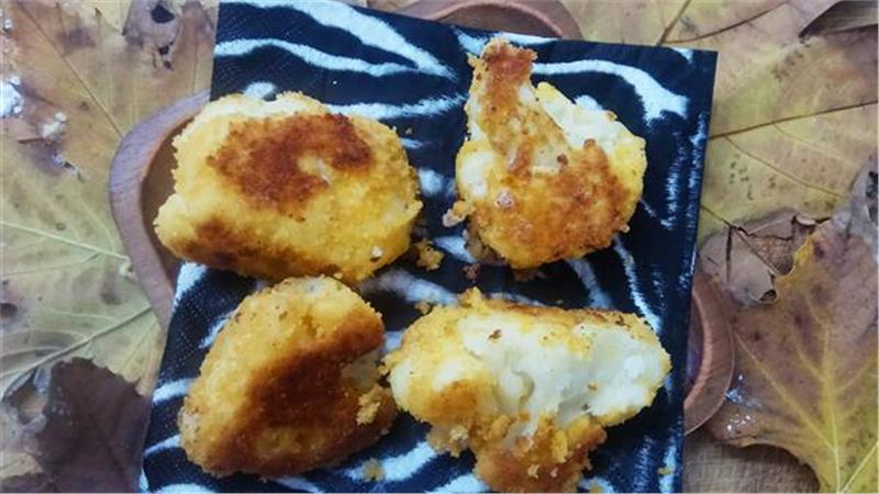 כרובית מטוגנת בפירורי לחם