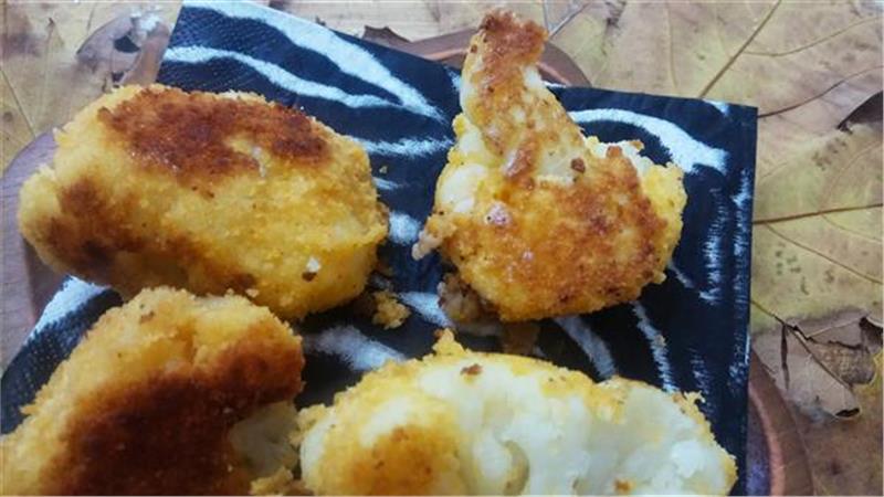 כרובית מטוגנת בפירורי לחם