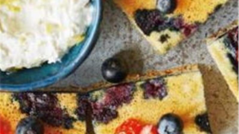 עוגת אוכמניות עם ריקוטה מתוקה