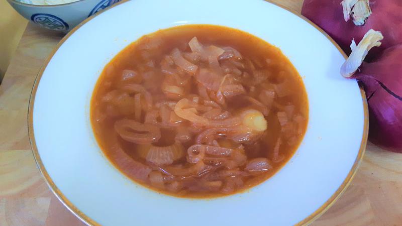 מרק בצל אדום, פשוט להכנה וטעים