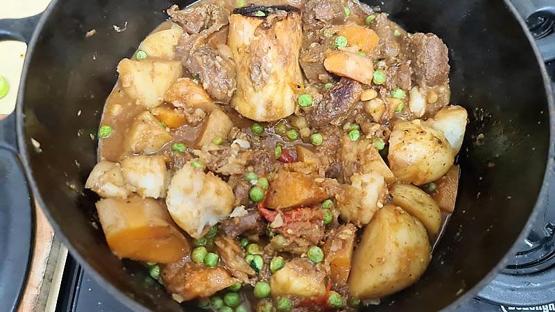 תבשיל בקר עם אפונה ודלעת, תבשיל אוסובוקו בבישול ארוך