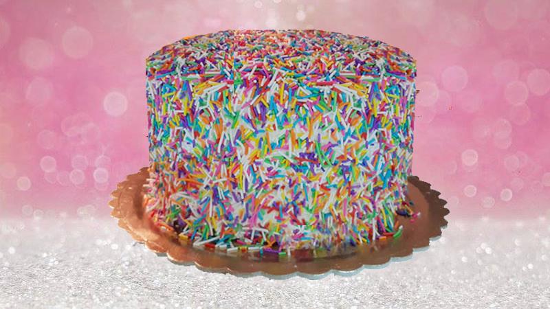 עוגת סוכריות צבעוניות ליום הולדת