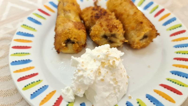 בננה מטוגנת בפירורי לחם