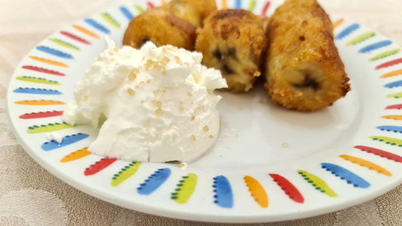 בננה מטוגנת בפירורי לחם