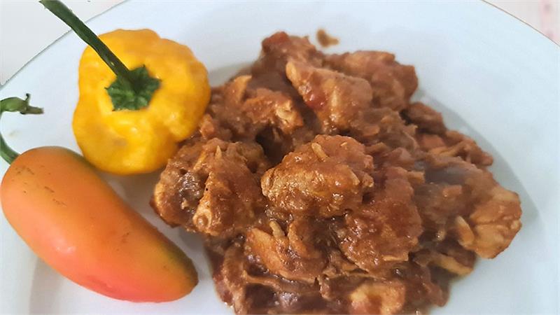 תבשיל עוף ובצל אדום לשניים