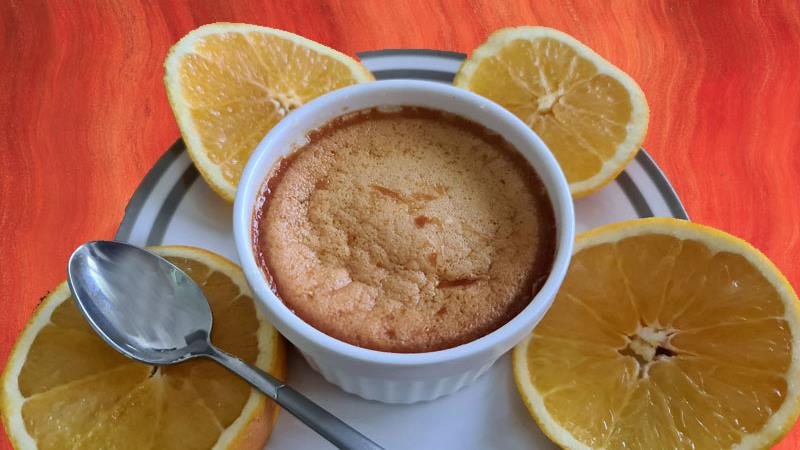 פודינג תפוזים לשניים