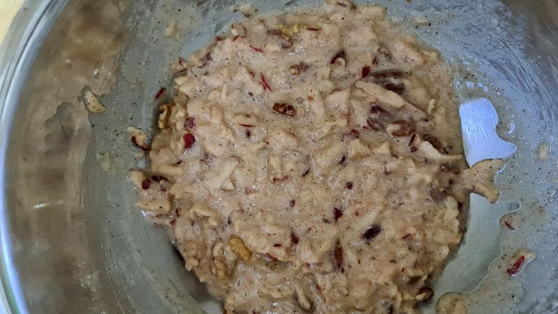 עוגת תפוחים ואגוזים לשניים