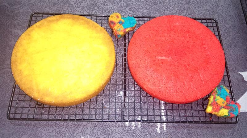 עוגת קשת בענן ללא ציפוי קרם, עוגת קשת בענן עירומה ליום הולדת