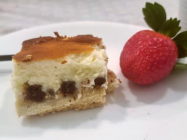 עוגת גבינה עם שוקולד צ'יפס הכי טעימה וקלה להכנה