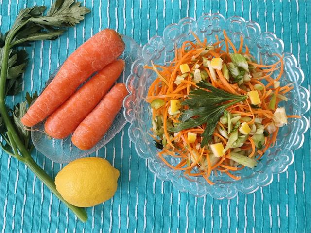 סלט גזר עם סלרי הכי קל להכנה