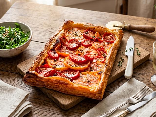 טארט עגבניות הכי טעים וקל להכנה ארוחה צמחונית ב-5 דקות עבודה