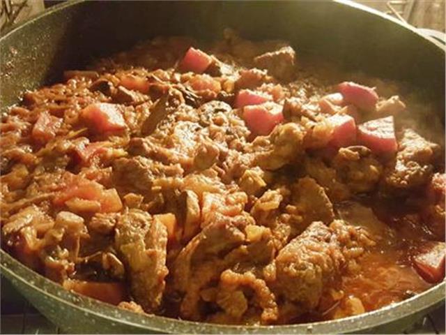 אצבעות אנטריקוט ברוטב פטריות וערמונים