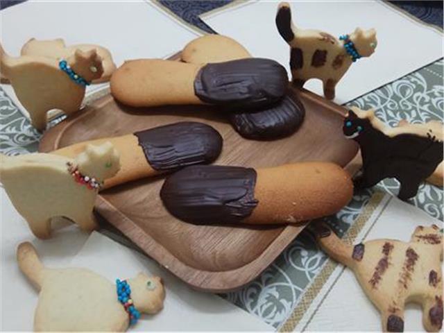 לשונות חתול עם שוקולד