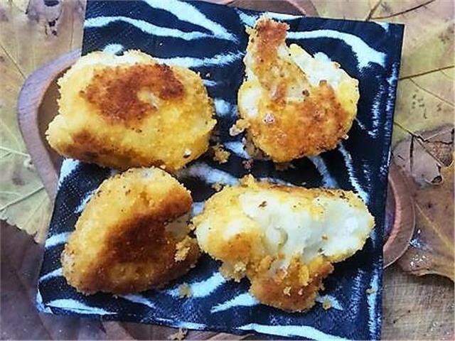 כרובית מטוגנת בפירורי לחם