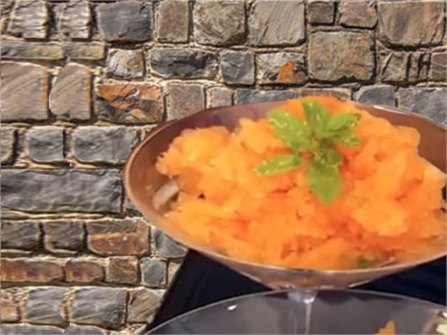 סורבה מלון הכי בריא וקל להכנה, משקה גרניטה מלון