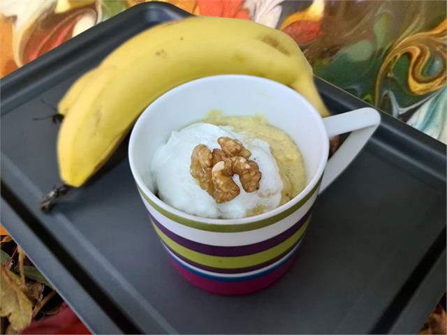 עוגת מאג בננה הכי טעימה וקלה להכנה, עוגת בננה בספל ב-2 דקות